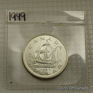1949 Canada Silver $1 One Dollar Uncirculated Coin Matthew Ship Coinsofcanada