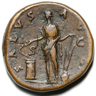 138 - 161 AD ANTONINUS PIUS ROMAN IMPERIAL AE SESTERTIUS COIN 2