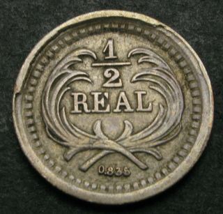 Guatemala 1/2 Real 1879 - Silver - Vf - 2616