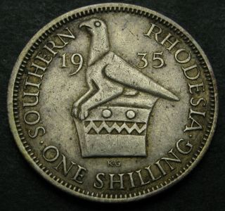 Southern Rhodesia 1 Shilling 1935 - Silver - George V.  - Vf - 2594