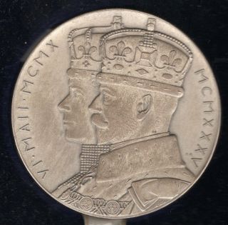 1935 British Large Silver Medal For The Silver Jubilee Of King George V