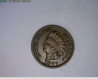 1897 Indian Head Cent Penny 1c Old (76 - 231 M8)