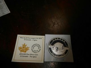 Canada 2014 25 Dollars Fine Silver Coin The Igloo Proof Coin 1 Oz Coin