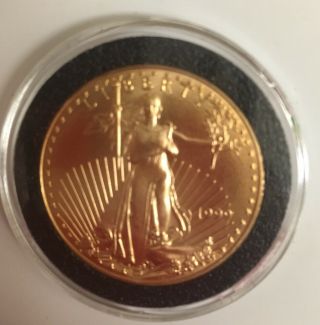 1999 American Eagle 1 oz Gold Coin 1 oz.  fine gold $50 bullion proof uncirclated 3