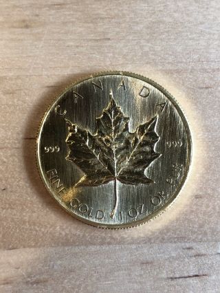 1980 Canada Maple Leaf Gold Coin 1 oz.  Fifty Dollars $50.  NR 2