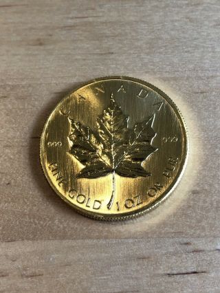 1980 Canada Maple Leaf Gold Coin 1 oz.  Fifty Dollars $50.  NR 3