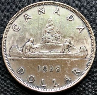 1938 Canada Silver $1 Dollar Au Key Date