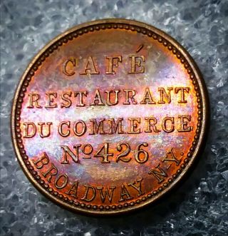 1863 Charles Gentsch Cafe Restaurant Ny630ac/1a (r - 2) Indian Head