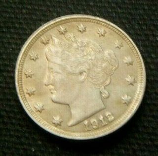 1912 " V " Liberty Head Nickel Au Beauty