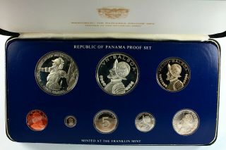 Rare 1985 Panama 8 Coin Proof Set - Only 765 Minted