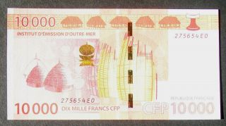 2014 French Pacific Territories 10,  000 Francs Unc P.  8