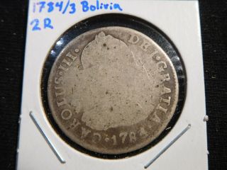 I31 Bolivia 1784 Overdate " 3 " 2 Reales