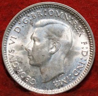 Uncirculated 1943d Australia 3 Pence Silver Foreign Coin