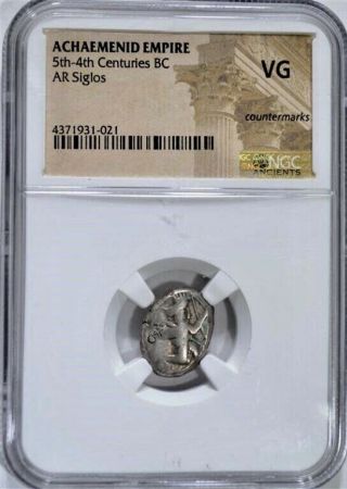 Achaemenid Empire,  Silver Daric Coin,  Ar Greek Siglos,  5th Century Bc Ngc Vg