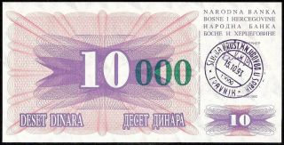 BOSNIA & HERZEGOVINA SET: 10.  000 - 100.  000 DINARA 1993 P:53 - P:56 UNC 3