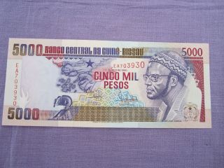 Guinea Bissau 5000 Pesos 1993 Ea Prefix Unc