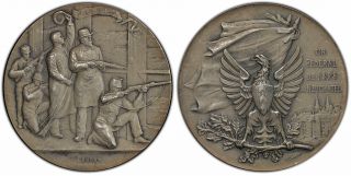 Switz.  Neuchatel Ctn.  1898 Ar Shooting Medal.  Pcgs Sp62 Matte.  Richter 970c