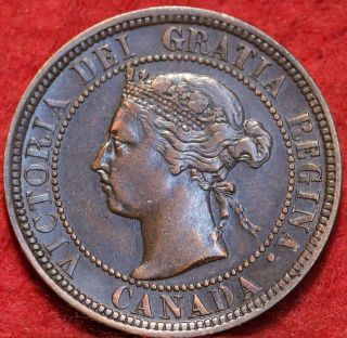 1892 Canada One Cent Foreign Coin