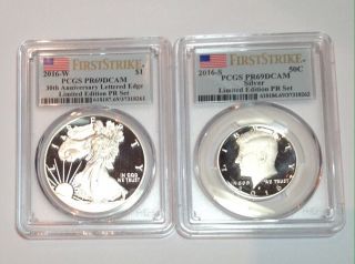 2016 $1 & $1/2 Limited Edition Pcgs Pf69 Dcam (first Strike) Silver Proof