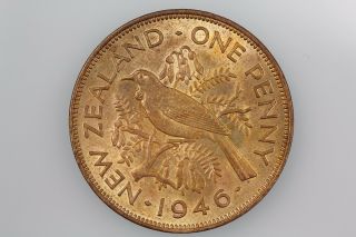 Nz Penny Coin 1946 Km13 Extremely Fine