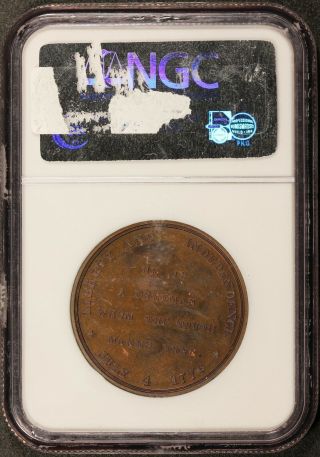 1861 Washington Unity of Government Copper Medal B - 264A HK - 114a - NGC MS 63 RB 4
