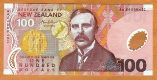 Zealand,  $100,  2004,  Polymer,  P - 189b,  Unc Aa - Prefix,  Low S/n