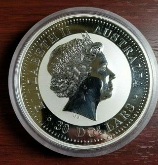 1999 Lunar Year of the Rabbit $30 1 KG/Kilo Silver Coin with Diamond Eye 271 5