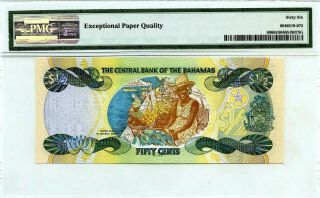 BAHAMAS 1/2 DOLLAR 1974 ND 1984 BAHAMAS CENTRAL BANK GEM UNC PICK 68 VALUE $68 2