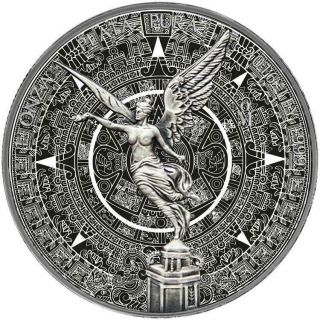Mexico 2016 1 Onza Libertad Black Calendar 1 Oz Silver Antique Finish Coin