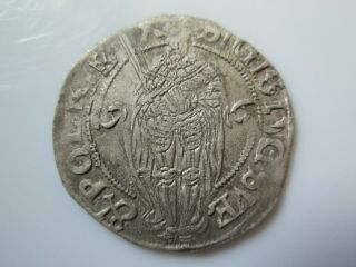 Sweden Medieval Silver Coin,  Sigismund 1 öre 1596 Stockholm