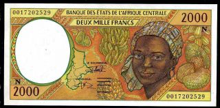 Central African States 2000 Francs 2000 P 503n Unc N= Equatorial Guinea