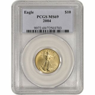 2004 American Gold Eagle 1/4 Oz $10 - Pcgs Ms69