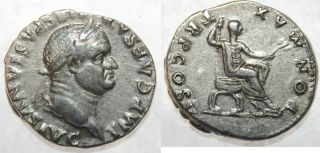 Vespasian.  69 - 79 Ad.  Ar Denarius (3.  49 Gm).  Struck 74 Ad.  Imp Caesar Vespasianvs