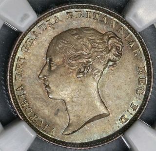 1838 Ngc Ms 64 Victoria Silver 6 Pence Great Britain 1st Year Coin (17122801d)