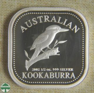 2002 Australia 50 - Cents Kookaburra - Proof Details - Fineness:.  999