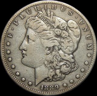 1889 Cc Morgan Silver Dollar,  Scarce Key Date Carson City $1 Coin