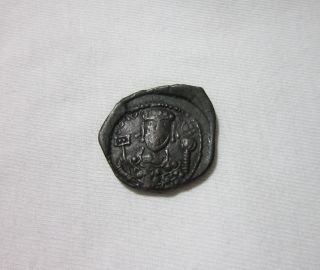 Byzantine.  Bronze Follis.  Michael Vii Ducas,  1071 - 1078 Ad.  Christ Facing.