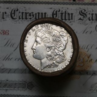 Silver Dollar Roll $20 Morgan Peace 1885 & 1898 End Coins Mixed Date Grades