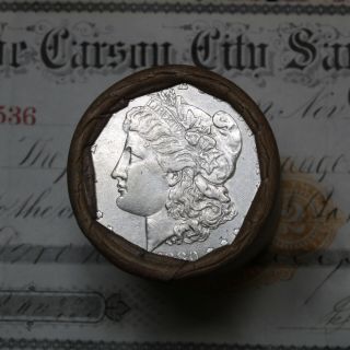 Silver Dollar Roll $20 Morgan Peace 1890 & 1880 End Coins Mixed Date Grades