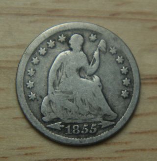 1855 Liberty Seated Silver Half Dime - H10c -