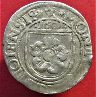 Silver Medieval Coin 3 Kreuzer 1601 Hagenau