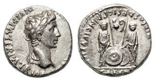 Aet Augustus Ar Denarius.  Ef - Gaius And Lucius.