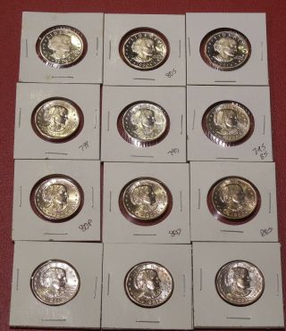 1979 To 1981 P,  D.  S Susan B Anthony Dollars Sba - Proof And Set