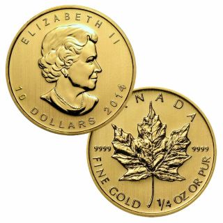 2014 1/4 Oz Canadian Gold Maple Leaf