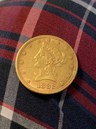 1882 Liberty $10 Ten Dollar Gold Eagle Coin