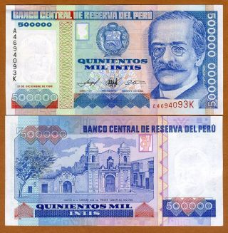 Peru,  500000 (500,  000) Intis,  1989,  P - 147,  Unc