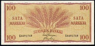 Finland 100 Markkaa 1957 Xf