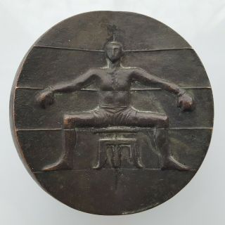 Finland Guild Bronze Art Medal 1983 Vilho Härkönen “mr.  Colombo Boxer” Nr 84/280