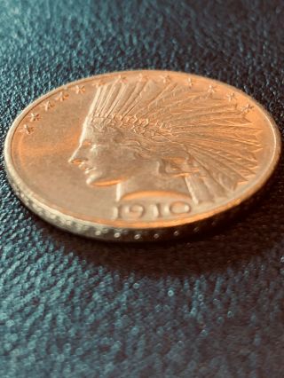 1910 D US Indian Head Gold Eagle $10 Ten Dollar 2