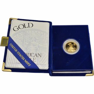 1996 - W American Gold Eagle Proof (1/4 Oz) $10 In Ogp